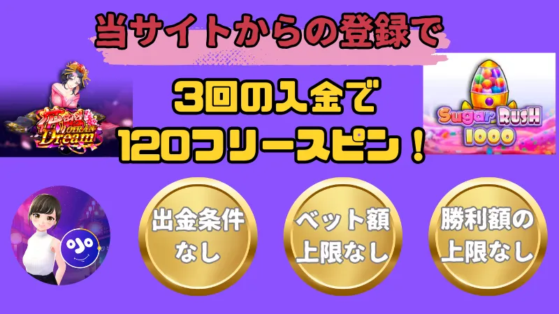 プレイオジョ　入金ボーナス　初回入金ボーナス