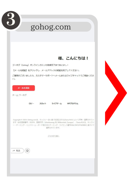 ゴーホグカジノの登録3