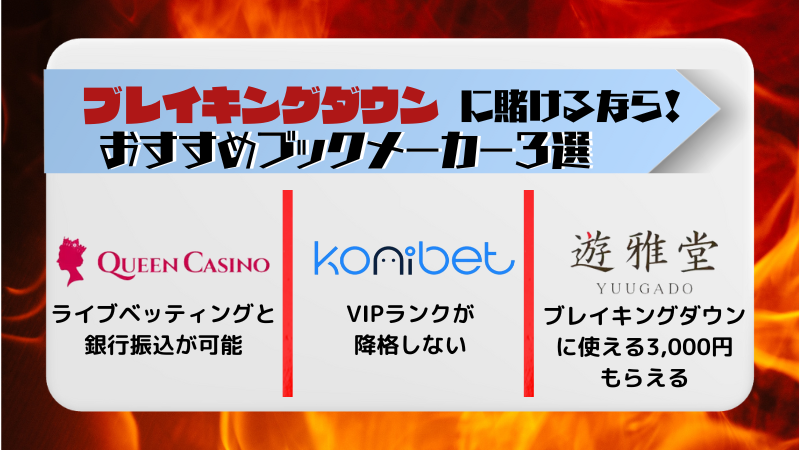 ブレイキングダウン 賭け